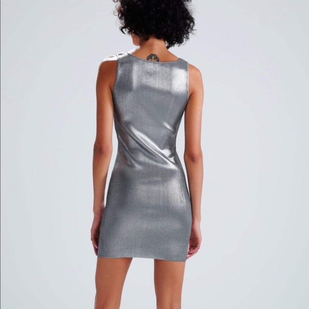 Zara Silver Mini Dress - Picture 4 of 7